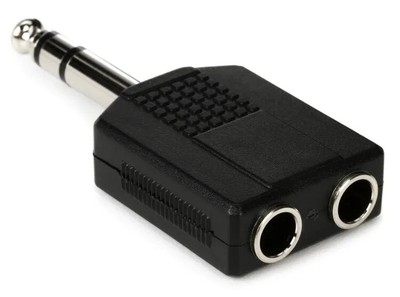 Hosa GPP-359 Adaptor, Dual 1/4 in TRS to 1/4 in TRS
