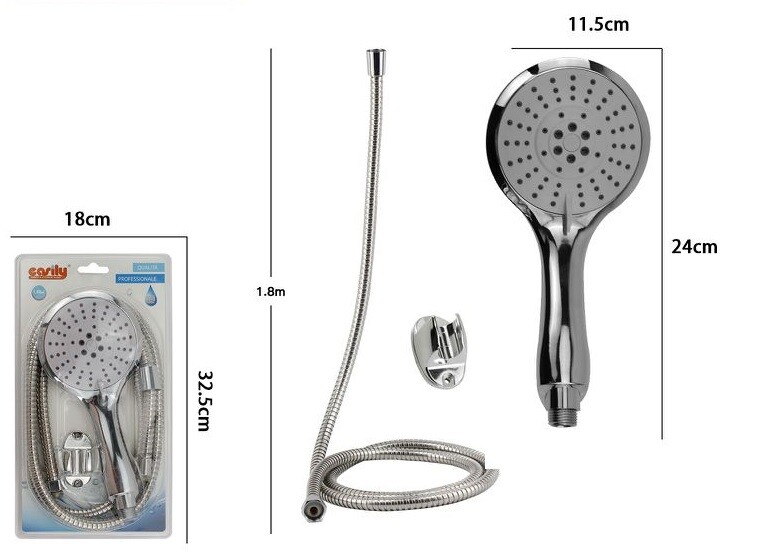 Kit Bagno Doccetta Doccino Soffione Doccia Con Laccio 1,8m e Staffa 69332 dfh