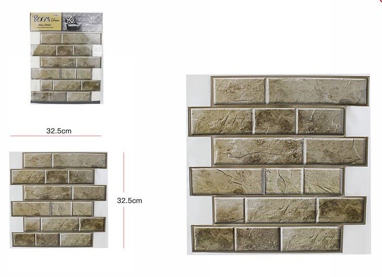 3D Piastrella Mattonella Adesivo da Parete Muro Pannello 30x30cm 65070 dfh