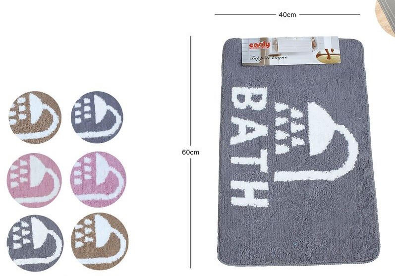 Tappeto Tappetino Antiscivolo Per Bagno Arredo Bath 40x60cm 10225 dfh