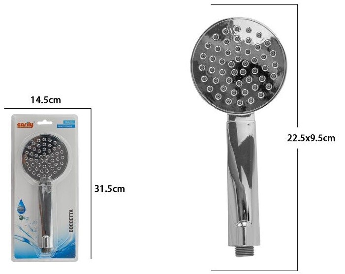 Bagno Doccetta Doccino Soffione Doccia Cornetta Rotondo Moderno 69319 dfh