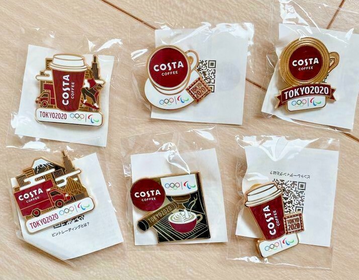 コスタコーヒー 非売品 オリンピック限定ピンバッチ - メルカリ