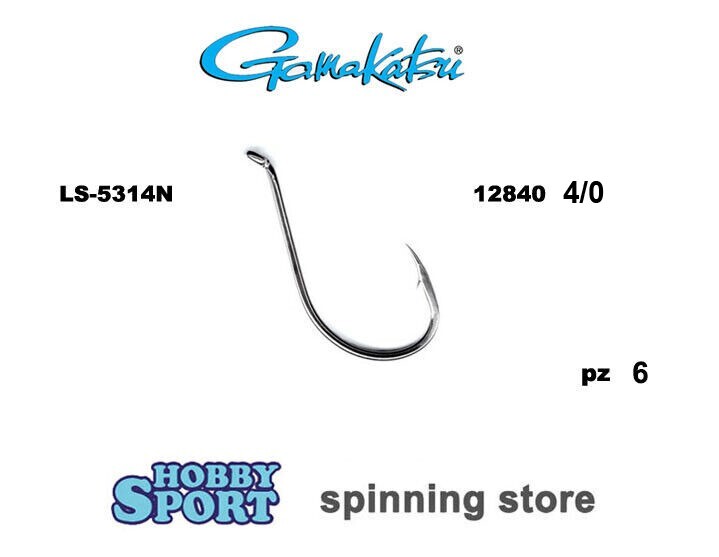 AMI GAMAKATSU SERIE 12840 LS-5314N SIZE 4/0 PESCA MARE PESCE SERRA INNESCO VIVO