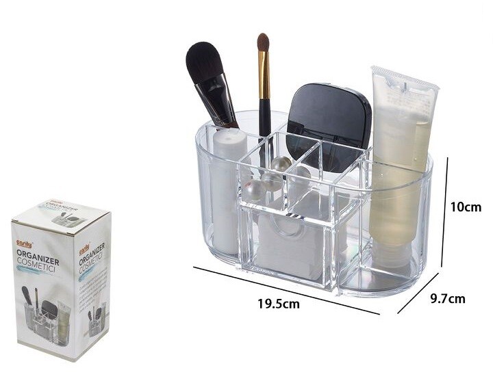 Organizer Trasparente Crilex Per Creme Trucchi Cosmetici Makeup 59064 dfh