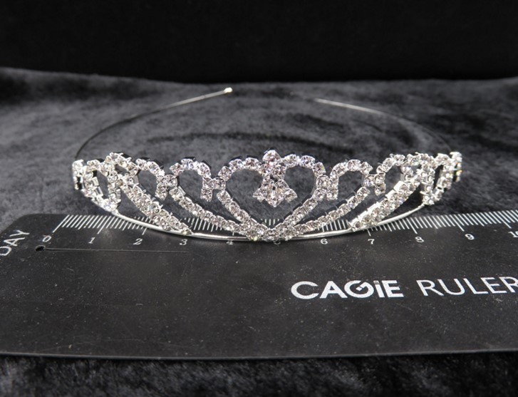 Bridal Heart Crown Head Tiara Crystal Hair Pageant Princess Queen Birthday S8B14