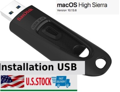 Bootable High Sierra 10.13.6 USB Drive  SanDisk 32GB Ultra