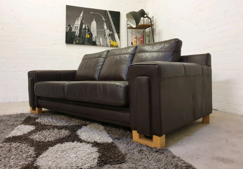 ScS 3 Seater Real Leather Sofa in Salford, Manchester Gumtree
