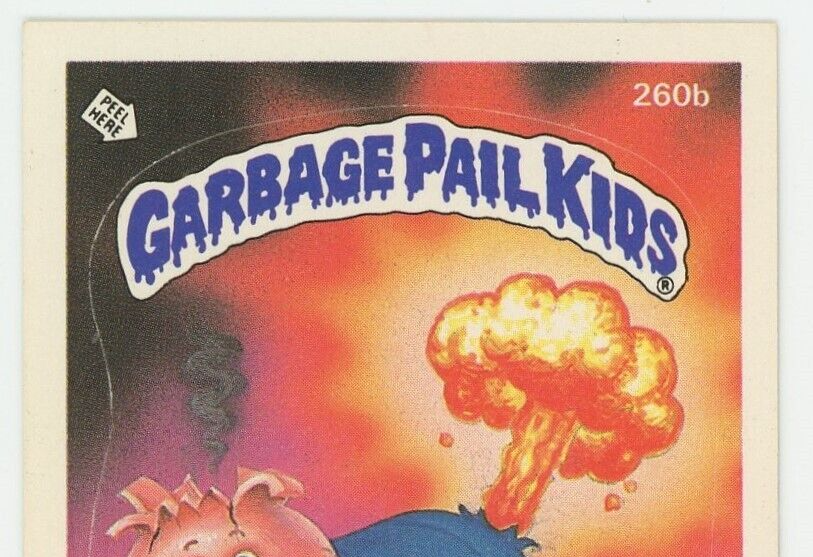 1987 Topps OS7 Garbage Pail Kids 260b BLASTED BILLY II Card PURPLE