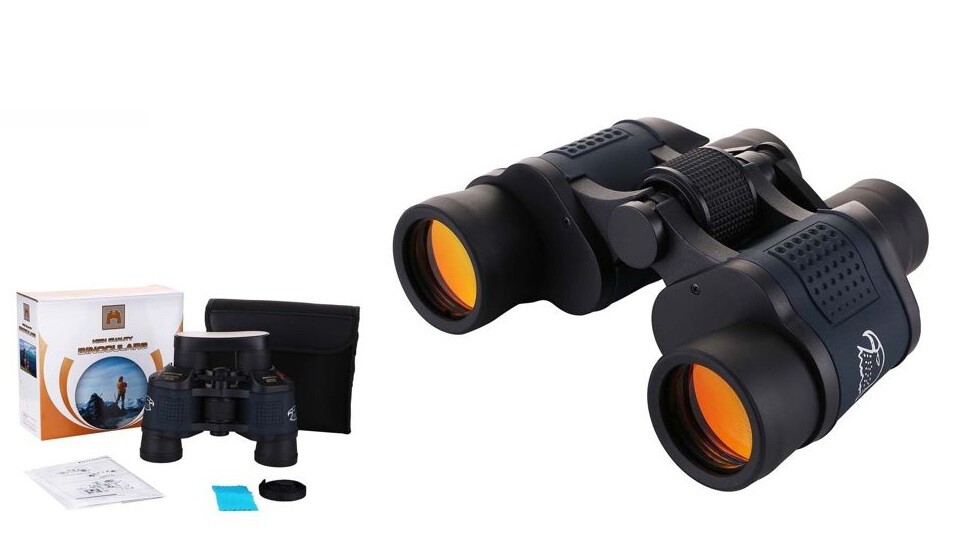 Binocolo Zoom 60x60 Messa A Fuoco Con Custodia Caccia Campeggio Stadio cir