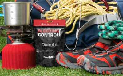 MediTac First Aid Emergency Bleeding Control Zip Pack with QuikClot & Celox