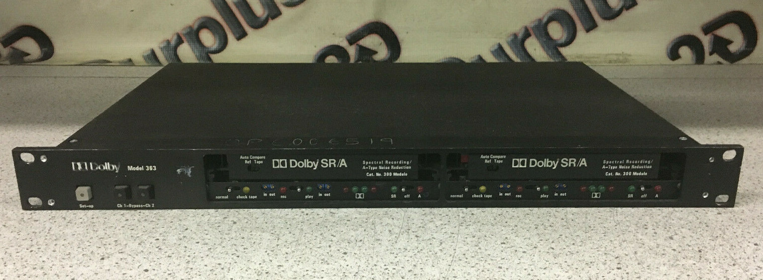 Dolby U.K. 363 2-Channel SR/A  Type Processor Noise Reduction Unit w/ 300 module