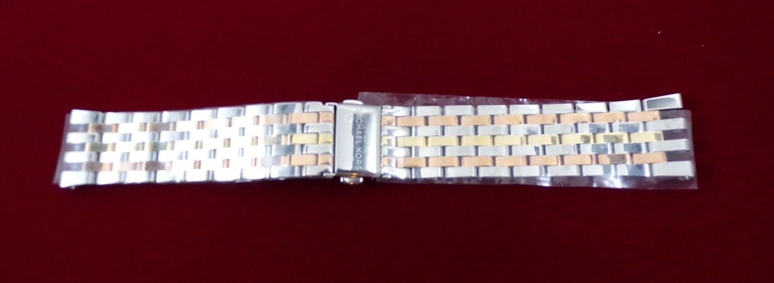 Band Strap for Michael Kors MK3203 Darci Watch Tricolor NEW