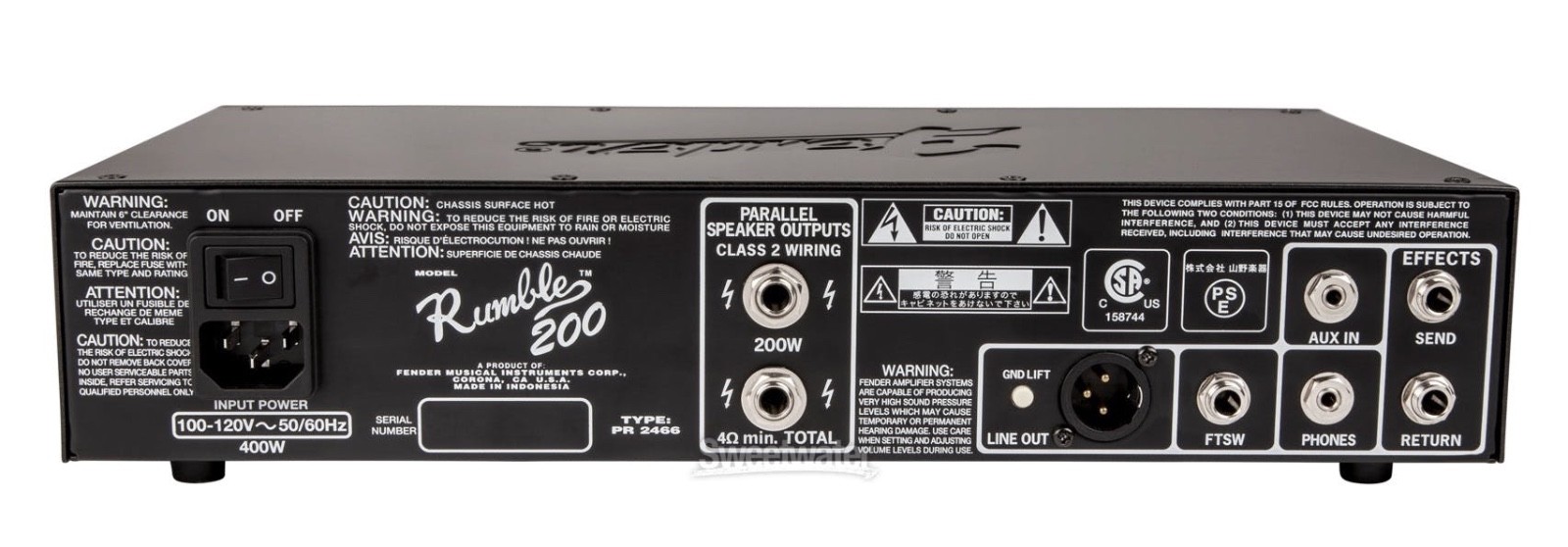Fender Rumble 200 Bass Amp Head
