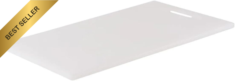 Polypropylene Cutting Board with Handle, 300 Mm X 450 Mm X 12 Mm Size, White