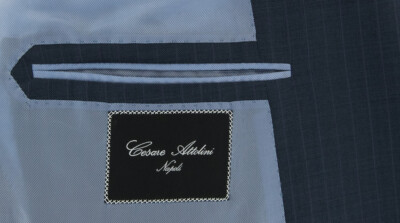 Pre-owned Cesare Attolini Blue Super 150's Suit - 45/55 - (k20pub3a10wa72b21c4)