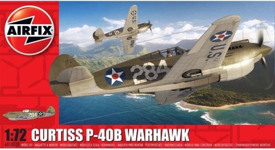 Airfix Curtiss P-40B Warhawk 1:72 Scale Plastic Model Plane Kit A01003B New Box