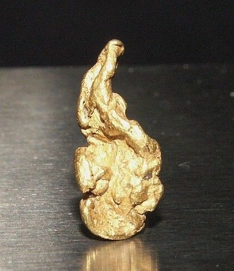 Genuine Natural Gold Nugget from Atlin, BC,  .91 Grams