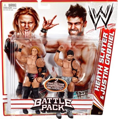WWE Wrestling Series 14 Heath Slater & Justin Gabriel Action