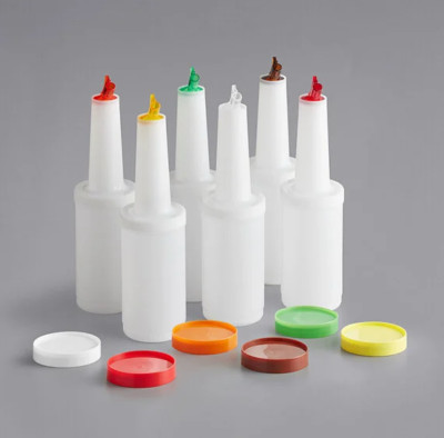 (6) Carlisle Food Service Store N' Pour Cocktail Pourer Containers