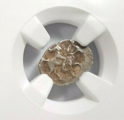Ivan IV The Terrible Russia NGC XF45 Silver Denga AD 1533-1584 Horse Vasilyevich