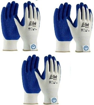Cut Resistant Work Gloves PIP G-TEK19-D313 White/Blue Gloves Medium 3 Pair