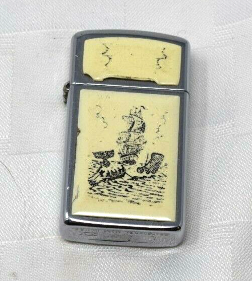 極美品】Zippo SCRIMSHAW SHIP ヴィンテージ