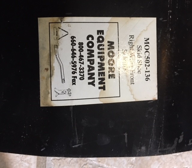 Monroe Equipment, Shulte, MOC502-136 and MOC502-137 Skid Shoes