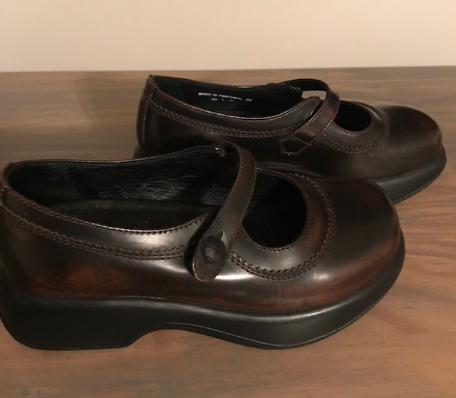 Dansko Brown Mary Jane Women Shoes Size 36