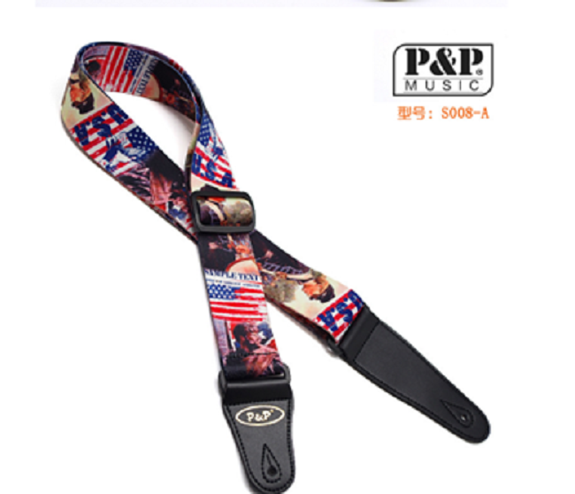 Multi Style USA Flag Guitar Strap New Free Ship New Eagle Liberty Rock America