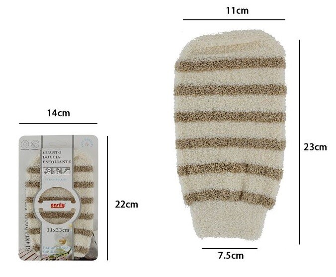 Guanto Crine Spugna Doccia Bagno Esfoliante Pelle Corpo 69585 dfh