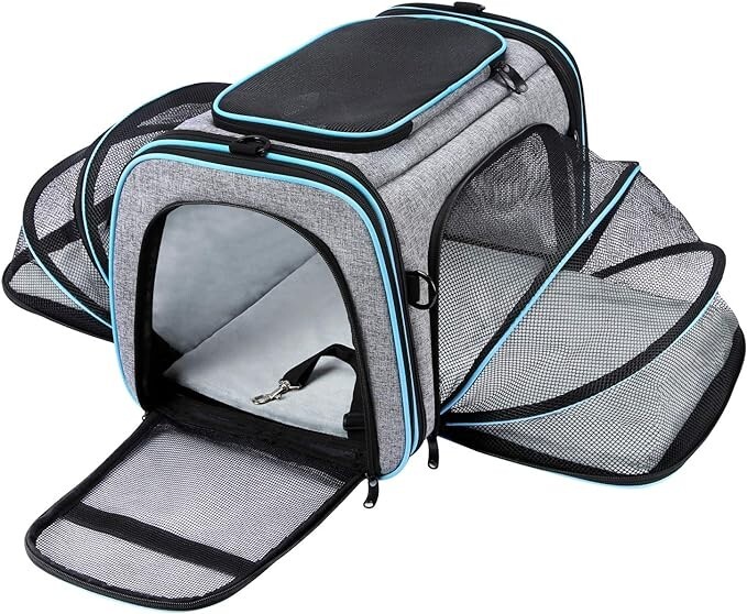 Large Soft Sided Pet Travel Tsa Carrier 4 Sides