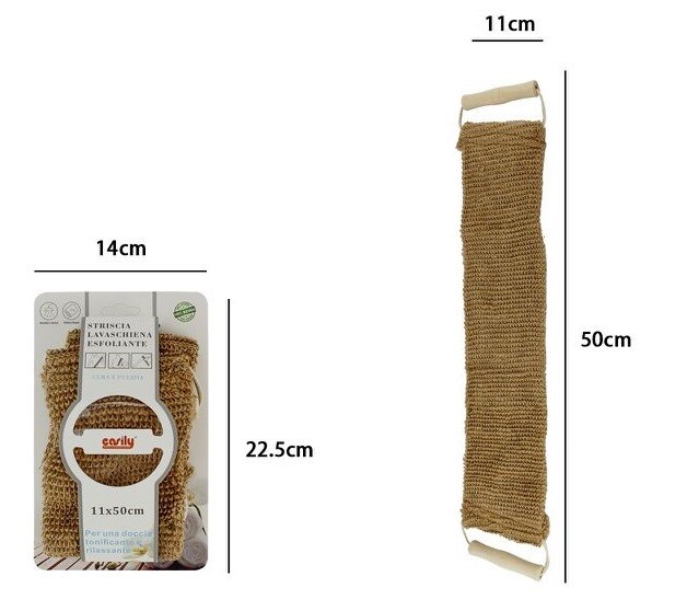 Fascia Spugna Lavaschiena Esfoliante Bagno Doccia Lavare Schiena 69582 dfh