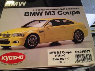 Kyosho BMW 3 Serie M3 Coupé E46 Giallo Metallico K08503Y 1:18 Molto Raro
