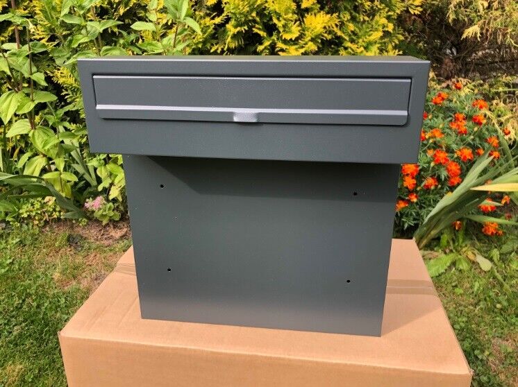 PREMIUM Briefkasten 40x33x12cm viele Farben Wand-// Zaunmontage Metall Postkasten