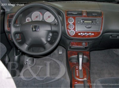Dash Trim Kit for HONDA CIVIC 03 04 carbon fiber wood aluminum