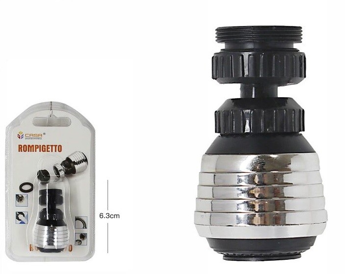 Aeratore Rompigetto Rubinetto Cucina Cromato Filtro Snodato 52796A dfh