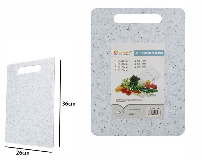Tagliere In Plastica Con Manico 36x26cm Tagliare Verdure Frutta Cucina dfh