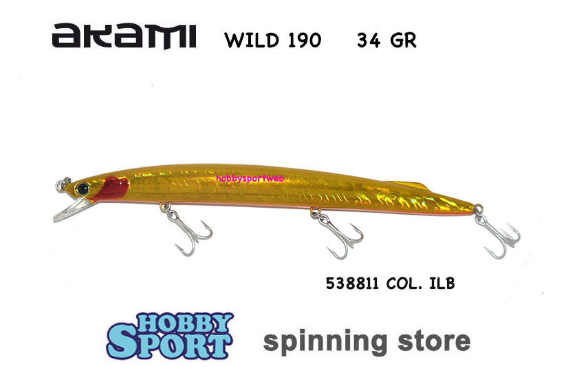AKAMI WILD 190 LONG JERK 34 GR CO ILB ORANGE  COD 538811 SPINNING MARE