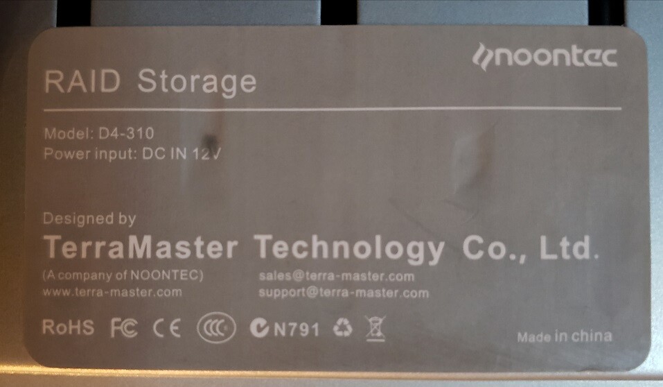 TerraMaster D4-310 4 drive RAID USB 3.0 (5Gbps) storage