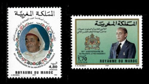Morocco 1994 - King Hassan II, 65th Birthday - Set of 2v - Scott 780-81 - MNH