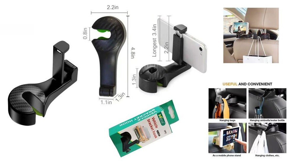 Supporto Magnetico Poggiatesta Posteriore Auto Smartphone Cellulare cir