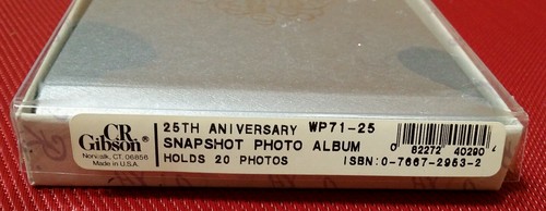 C.R. Gibson Snapshot Photo Album 25th Our Silver Anniversary Holds 20 Photos