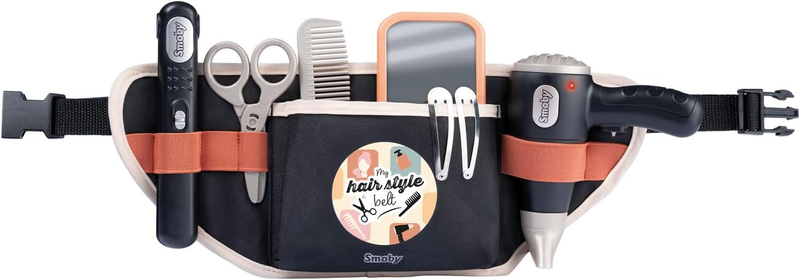 Smoby Kids Hairdressing Set Toy Hair Dryer Stylist Belt 8 Accessories Age 3+