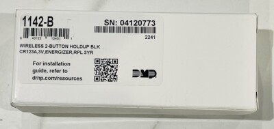 Dmp 1142-B Wireless 2-Button Black Hold up