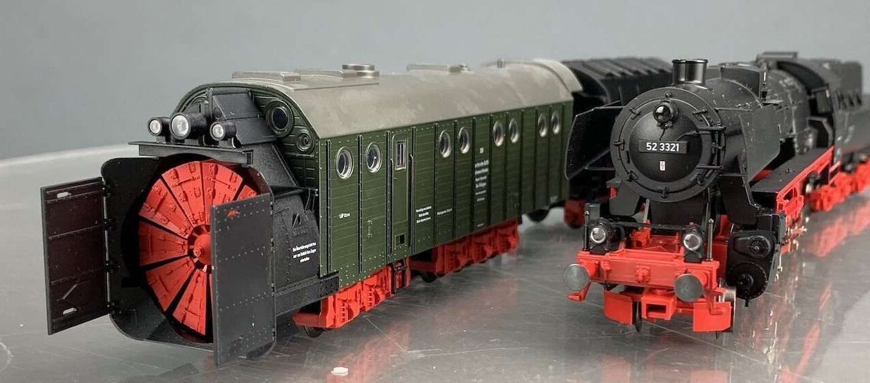 HO Märklin 26830 BR 55 DB Snow Clearing Train w/Rotary Steam