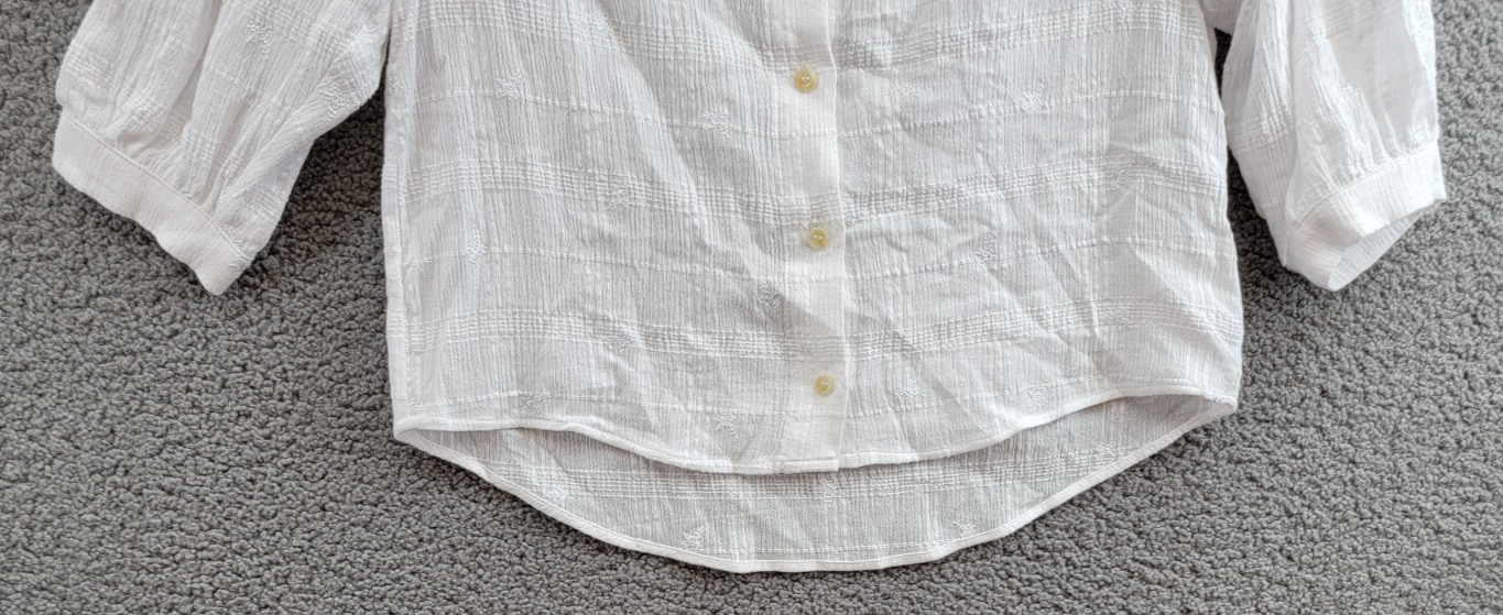 Sanctuary The Femme Shirt Women's XXS White Round Neck Button Front Closures~ - Picture 4 of 20