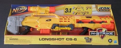 ロッド NERFV63V66V68 NERF N-Strike CS-6 Longstrike Whiteout Dart Blaster