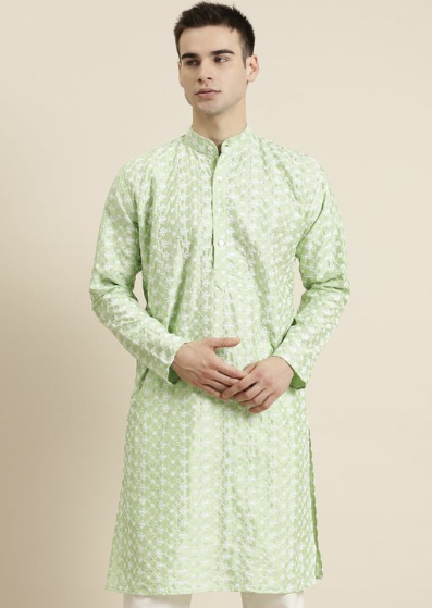 Buy SOJANYA (Since 1958, Men's Pure Cotton Black Embroidered