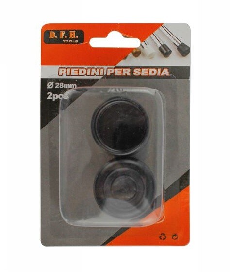 Set 2 Pezzi Tappi Tappini Piedini Gambe Sedie Diametro 28mm dfh