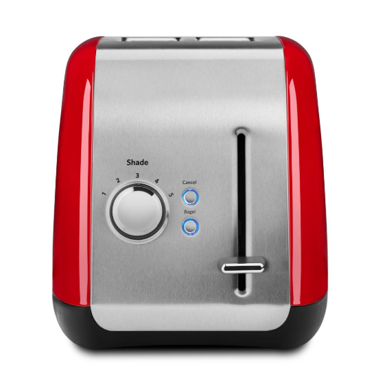 KitchenAid 2-Slice Red and Silver Toaster-Freeshipping new